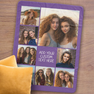 Manta Sherpa Crea un collage de fotos personalizado con 8 fotos