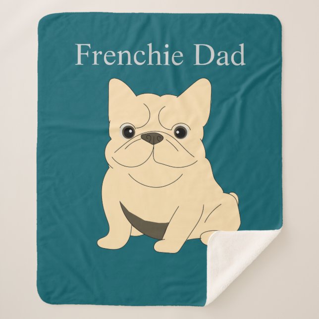 Manta Sherpa Cream French Bulldog, Frenchie Dad (Anverso)