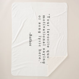 Manta Sherpa Crear su propia cotización