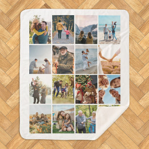 Manta Sherpa Crear su propio Collage de fotos 16 personalizado