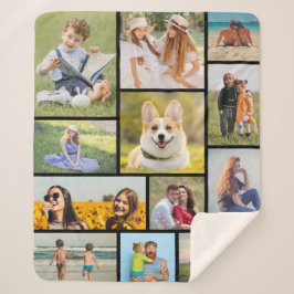 Manta Sherpa Crear su propio Collage de fotos de 12