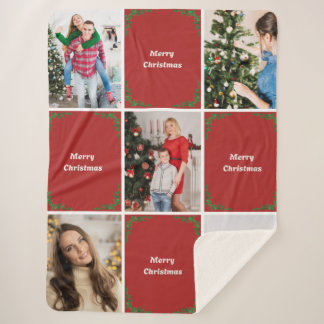 Manta Sherpa Crear su propio Collage de fotos de Navidades