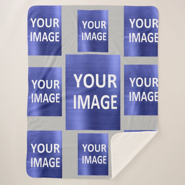Manta Sherpa Crear un Collage de fotos personalizado (Anverso)