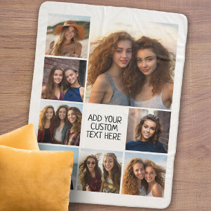 Manta Sherpa Crear un Collage de fotos Personalizado con 8 foto