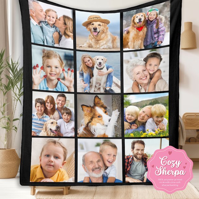 Manta Sherpa Create Your Family Photo Collage Simple 12 Picture (Subido por el creador)