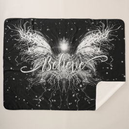 Manta Sherpa Cree Fairy Starlight Fantasy Black