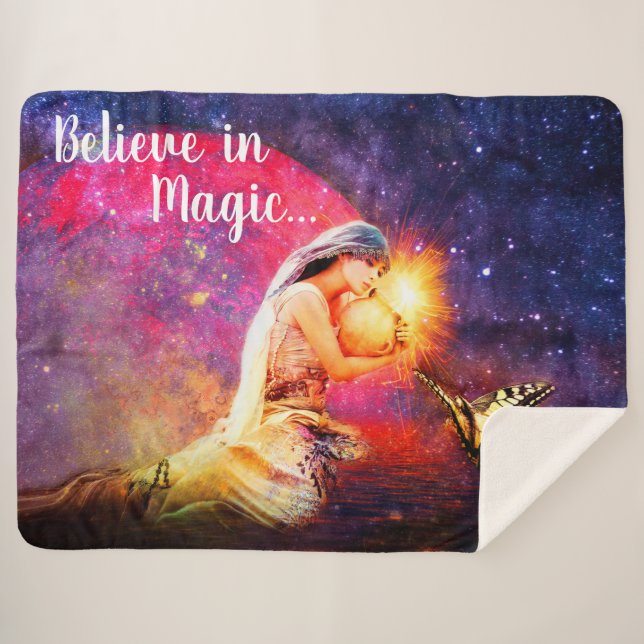Manta Sherpa Creer en la magia (Anverso (horizontal))