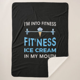 Manta Sherpa Crema de hielo Foodie Ness Gym Regalos Hombres Muj