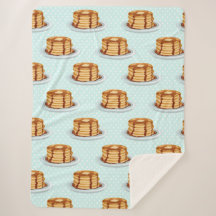 Crepes con jarabe de arce y patrón Polkadot
