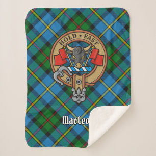 Manta Sherpa Crest de Clan MacLeod sobre Tartán