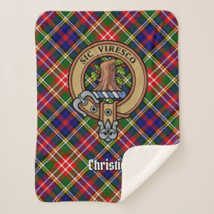 Manta Sherpa Crestón del Clan Christie sobre Tartán