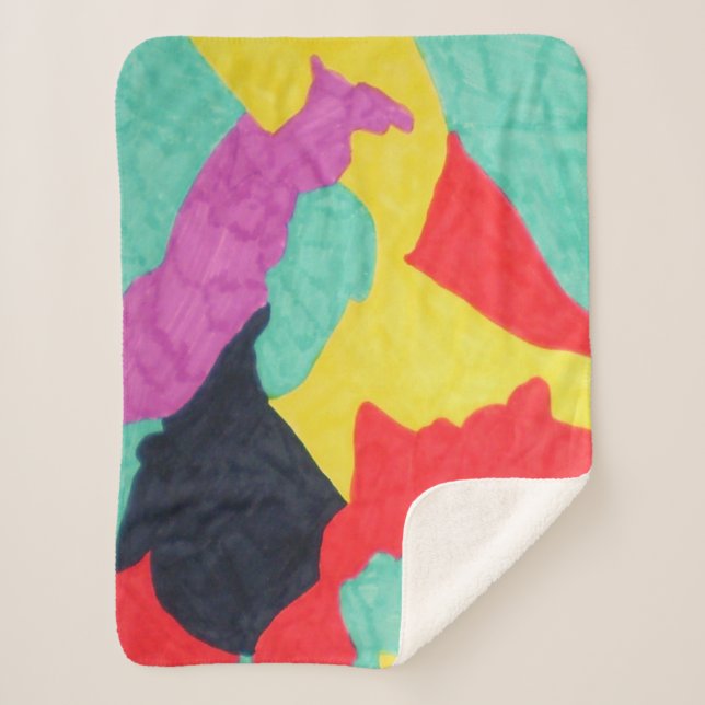 Manta Sherpa Criaturas rojas (Anverso)