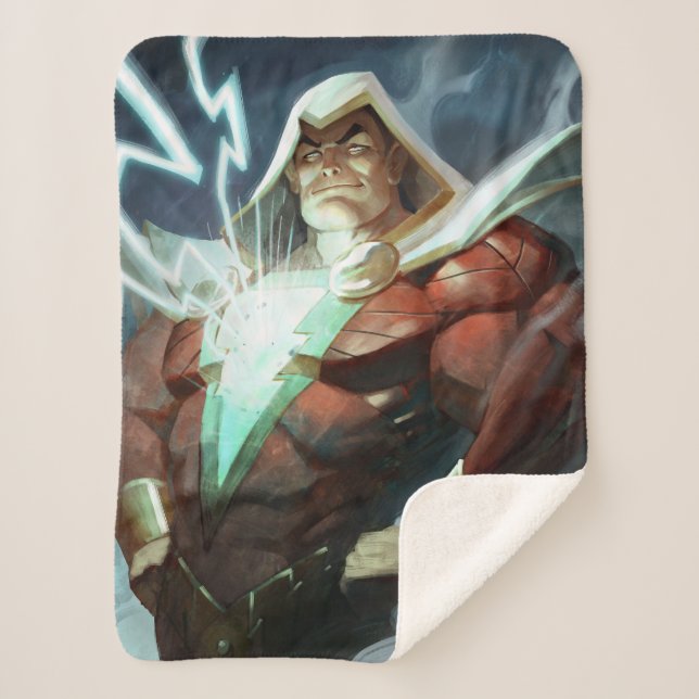Manta Sherpa Crisis infinita Ilustracion Shazam (Anverso)