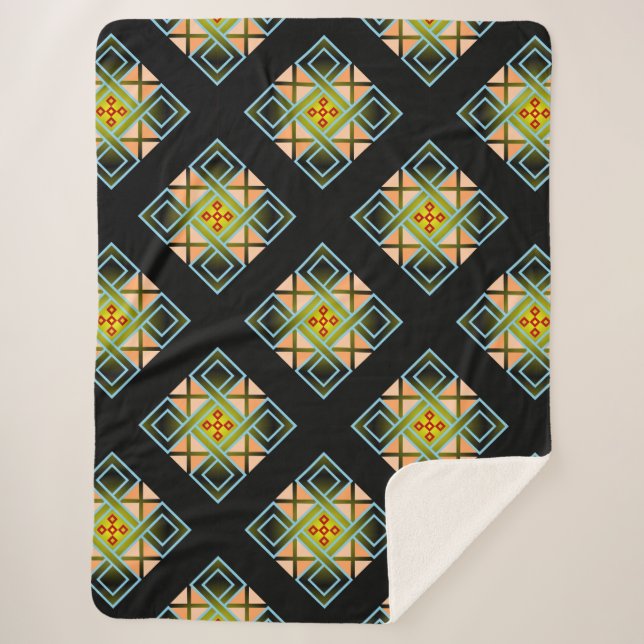 Manta Sherpa Cruces de diamantes (Anverso)