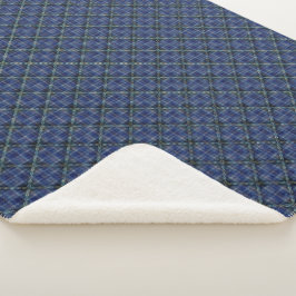 Manta Sherpa Cuadrado azul con puntos pixelados