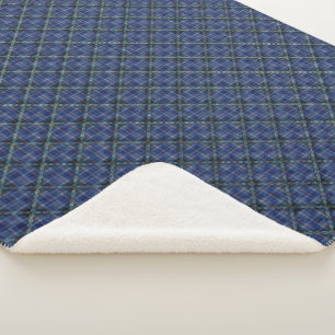 Manta Sherpa Cuadrado azul con puntos pixelados