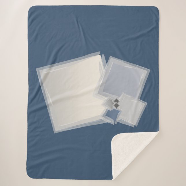 Manta Sherpa Cuadrados rodando de Fibonacci (Anverso)