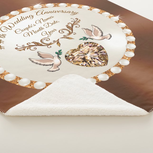 Manta Sherpa Cualquier año, regalos personalizados de aniversar (3/4)