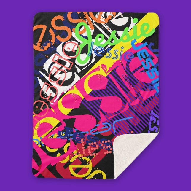 Manta Sherpa Cualquier nombre Personalizable creativo súper col (Subido por el creador)