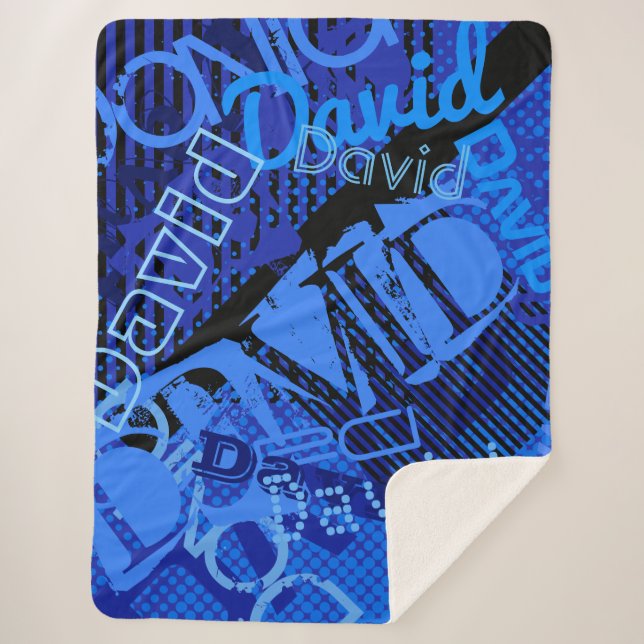 Manta Sherpa Cualquier Personalizable de nombre creativo (Anverso)