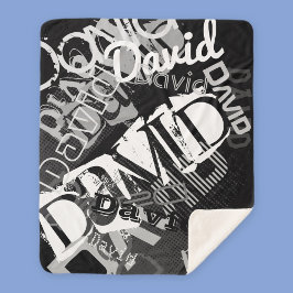 Manta Sherpa Cualquier Personalizable de nombre creativo en bla