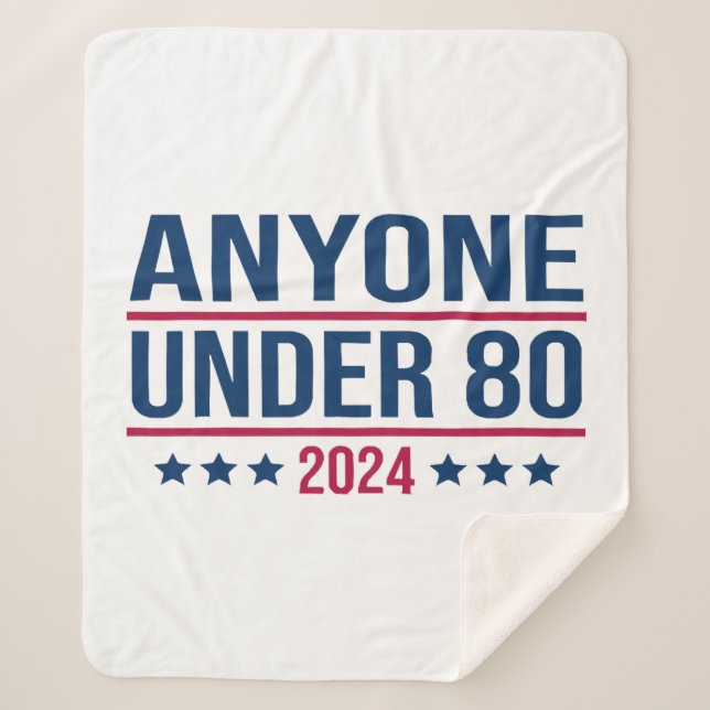 Manta Sherpa Cualquiera menor de 80 años de 2024 divertida elec (Anverso)