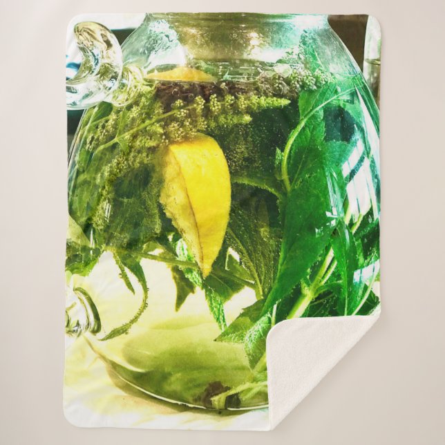 Manta Sherpa Cuando la vida te da limones calcetines (Anverso)