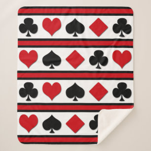 Manta Sherpa Cuatro trajes de cartas