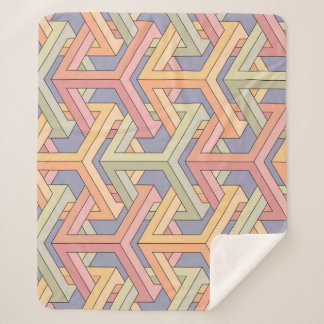 Manta Sherpa Cubos 3D, Patrón De Ilusión Óptica.