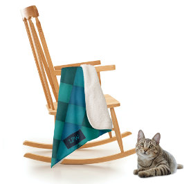 Manta Sherpa Cuello de trabajo en parches - Verde azulado / tur