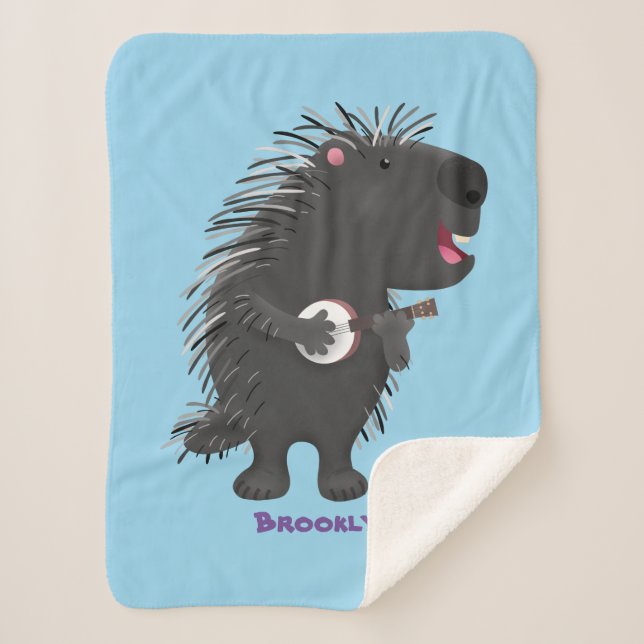 Manta Sherpa Cuidada y divertida jugada del personalizado del b (Anverso)