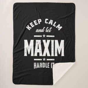 Manta Sherpa Cumpleaños de Maxim Personalizado