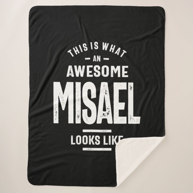 Manta Sherpa Cumpleaños del nombre personalizado de Misael (Anverso)
