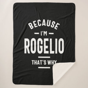 Manta Sherpa Cumpleaños del nombre personalizado de Rogelio