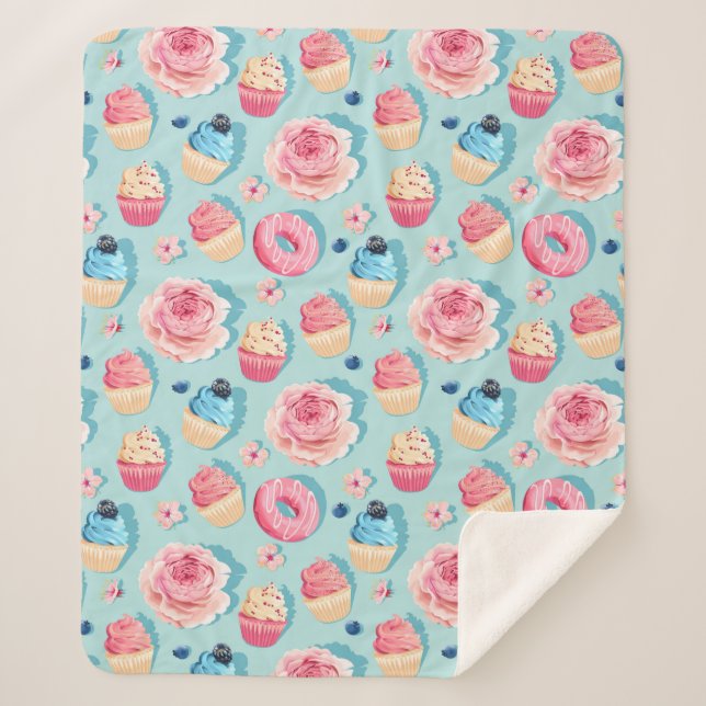 Manta Sherpa Cupcakes Sherpa Blanket (Anverso)