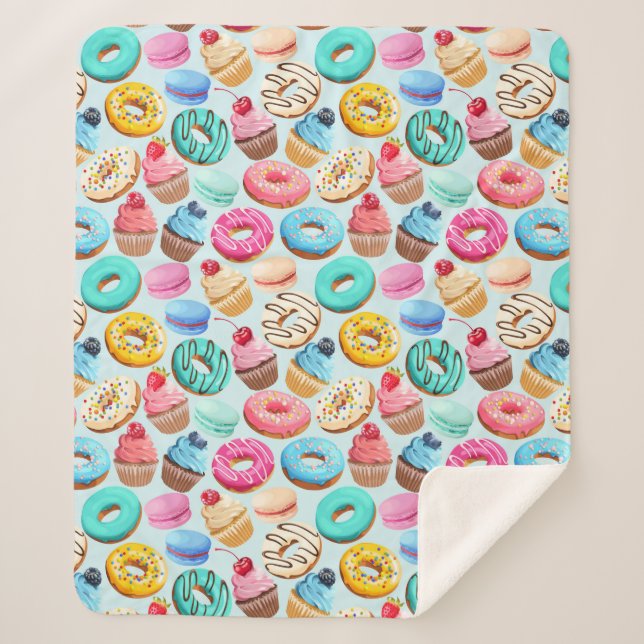 Manta Sherpa Cupcakes Sherpa Blanket (Anverso)