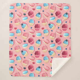 Manta Sherpa Cupcakes Sherpa Blanket