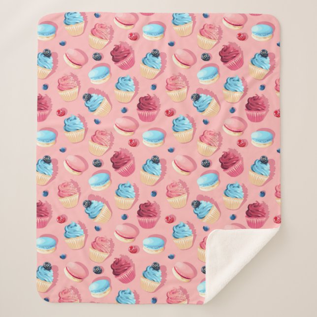 Manta Sherpa Cupcakes Sherpa Blanket (Anverso)