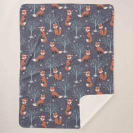 Manta Sherpa Curte Winter Fox