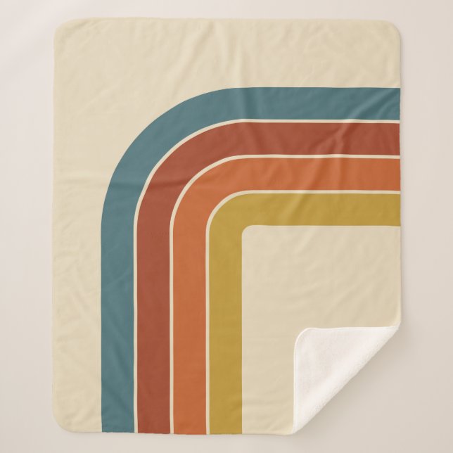 Manta Sherpa Curva retro 70s (Anverso)