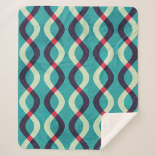 Manta Sherpa Curvas retro: efecto de patrón de niebla.