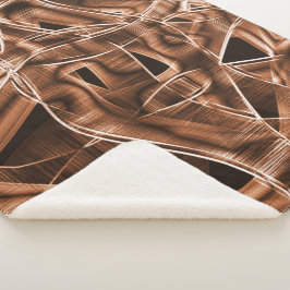 Manta Sherpa Curvas superpuestas en forma de cintas, relieve ma