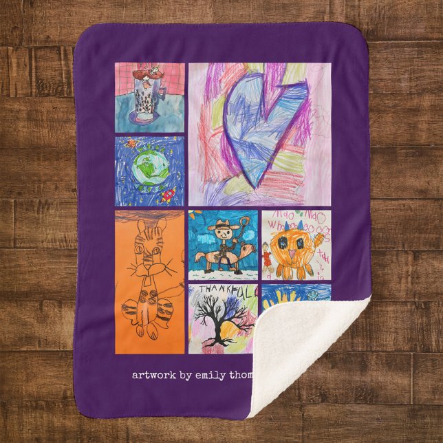Manta Sherpa Custom 8 Photo Kids' Art Keepsake (Subido por el creador)