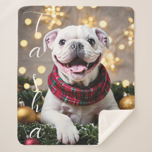 Manta Sherpa Custom Christmas Pet Name Photo Making Memories