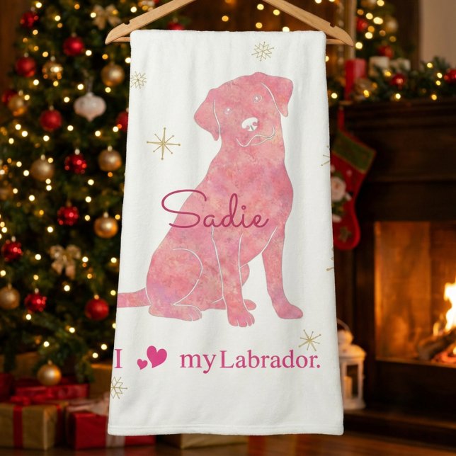 Manta Sherpa Custom Labrador Retriever Christmas Rose Red (Subido por el creador)