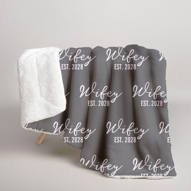 Manta Sherpa Custom Mr & Mrs Charcoal Blanket, Newlyweds Gift (Subido por el creador)