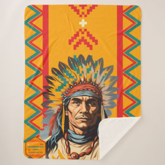 Manta Sherpa Custom Native American Tribal Family Name Blanket