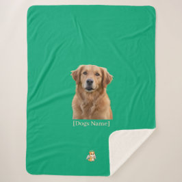 Manta Sherpa Custom Photo Dog Memorial Sherpa Blanket