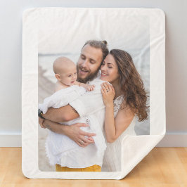 Manta Sherpa Custom Rounded Corner Photo Family