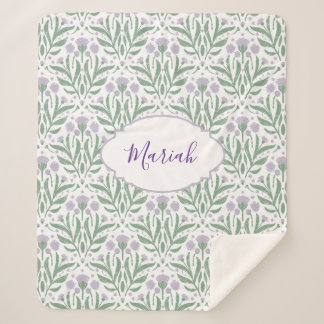 Manta Sherpa Custom sherpa baby blanket with personalized name.